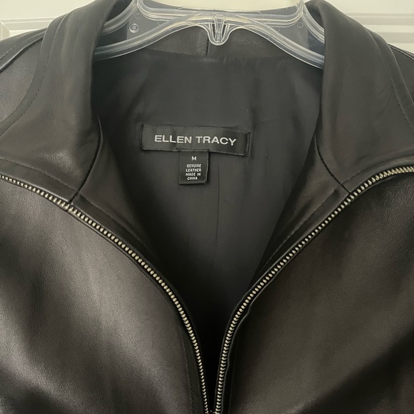 Ellen Tracy Jackets & Blazers - BNWT Ellen Tracy Women’s Leather Jacket Medium MSRP $650